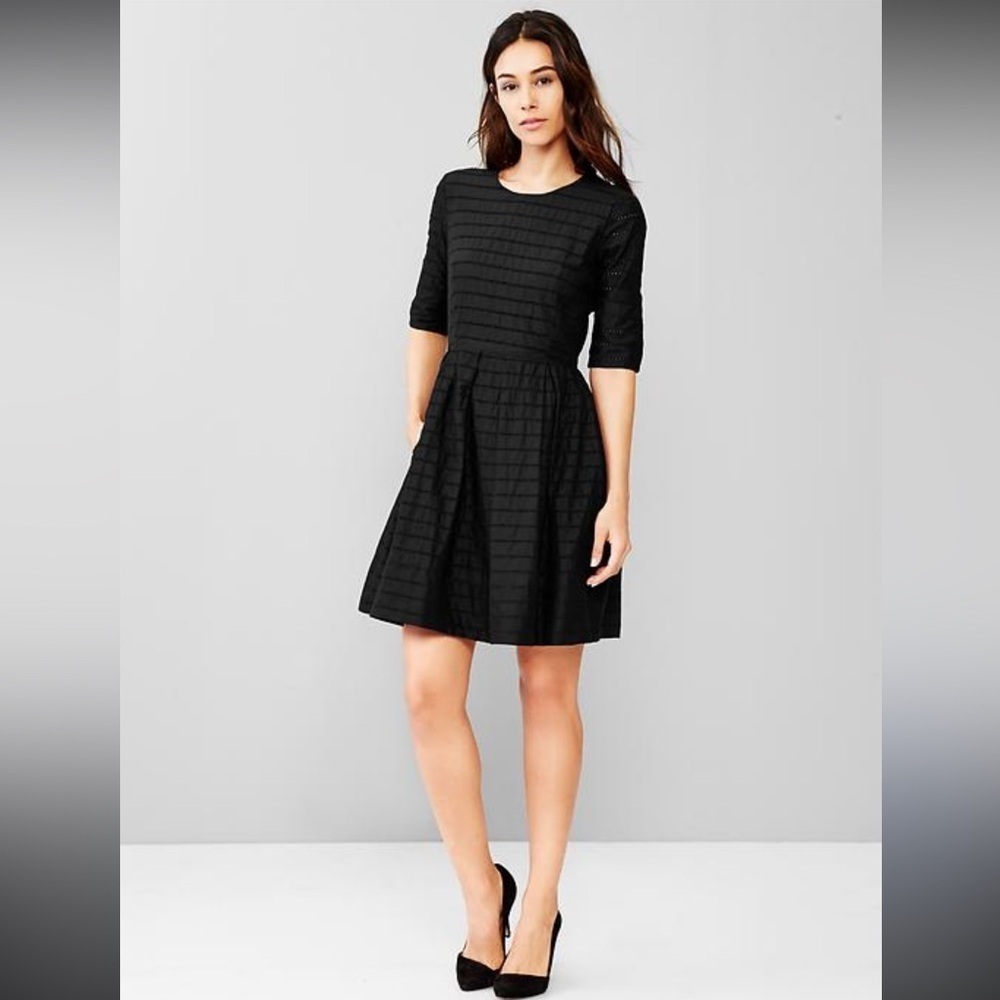 GAP Eyelet-stripe fit & flare dress 80.00